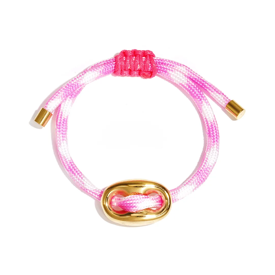 LIVAYA Armband Freundschaftsarmband mit geflochtenem Band und Knopfdetail – Bild 2