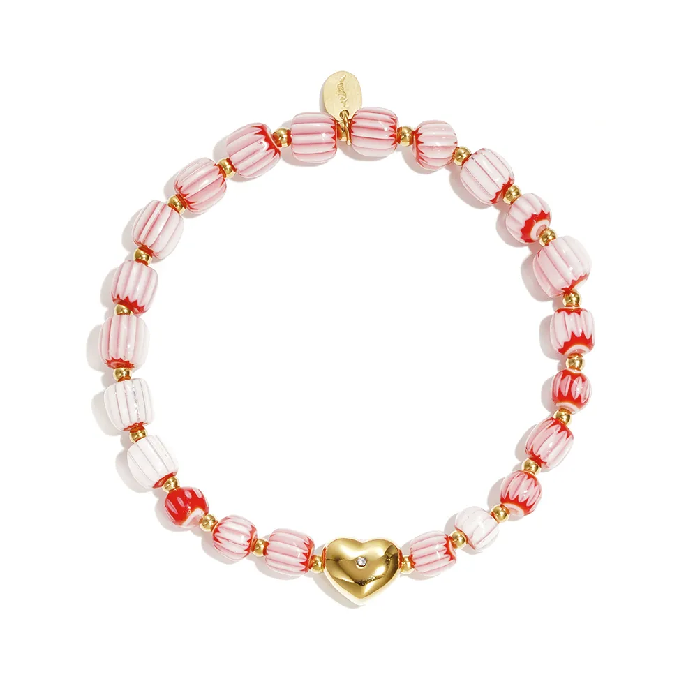 LIVAYA Armband Perlenarmband mit Herz – Bild 3