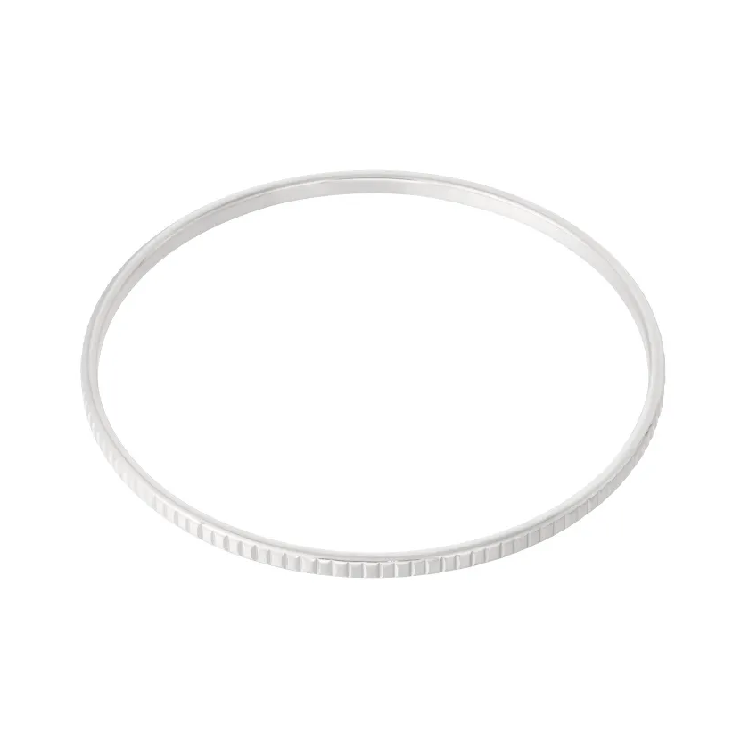 LIVAYA Armband Armreif aus Edelstahl mit geriffelter Außenkante – Bild 1
