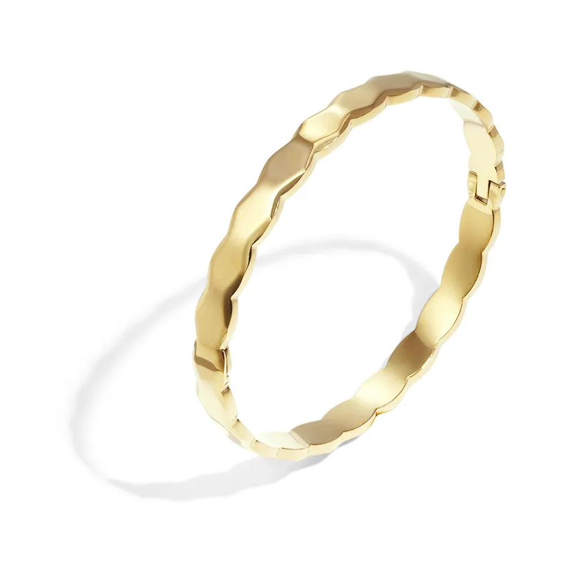 LIVAYA Armband Armreif aus Edelstahl mit welliger Form – Bild 2