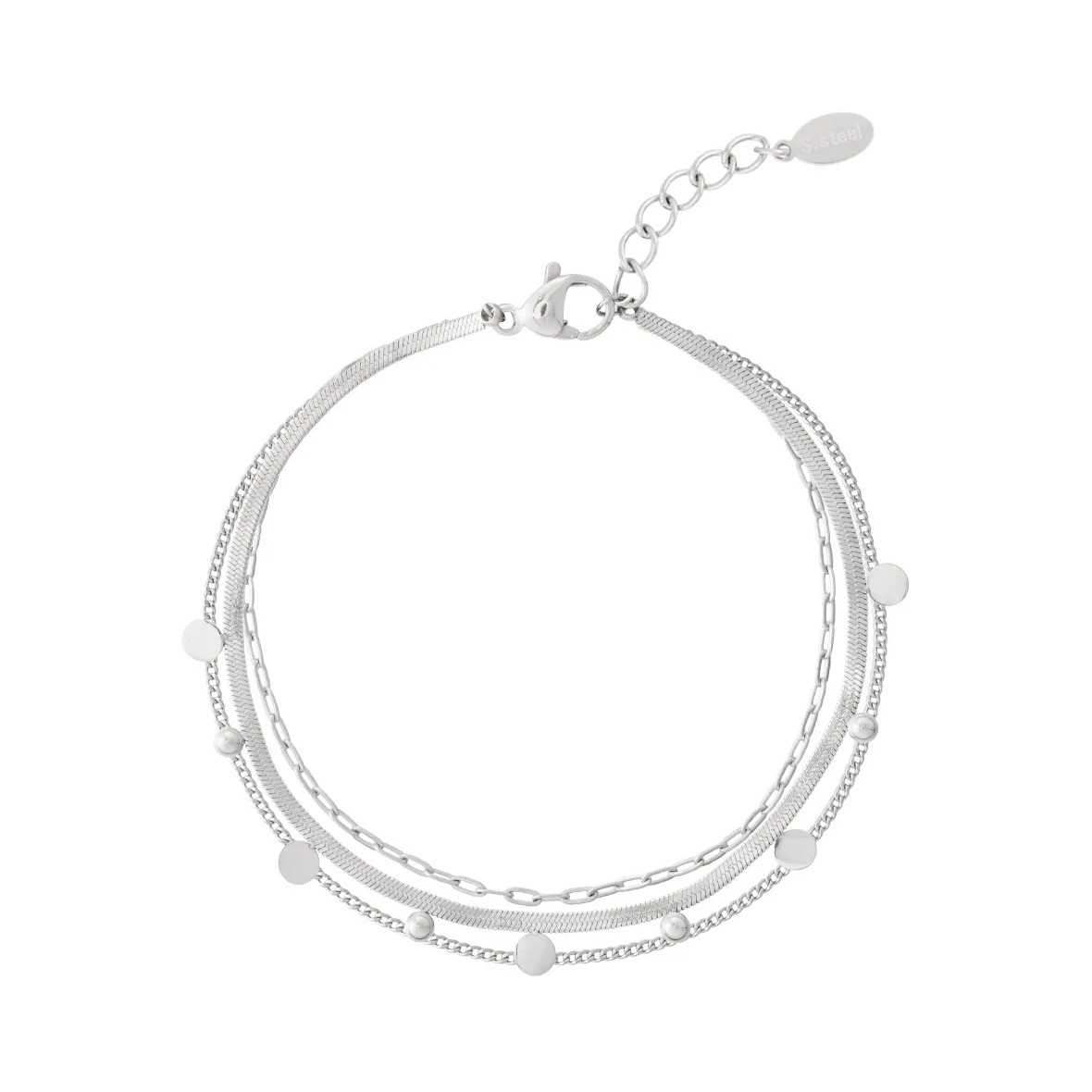 LIVAYA Armband Gliederarmband im mehrlagigen Design 16 cm + 3 cm – Bild 1