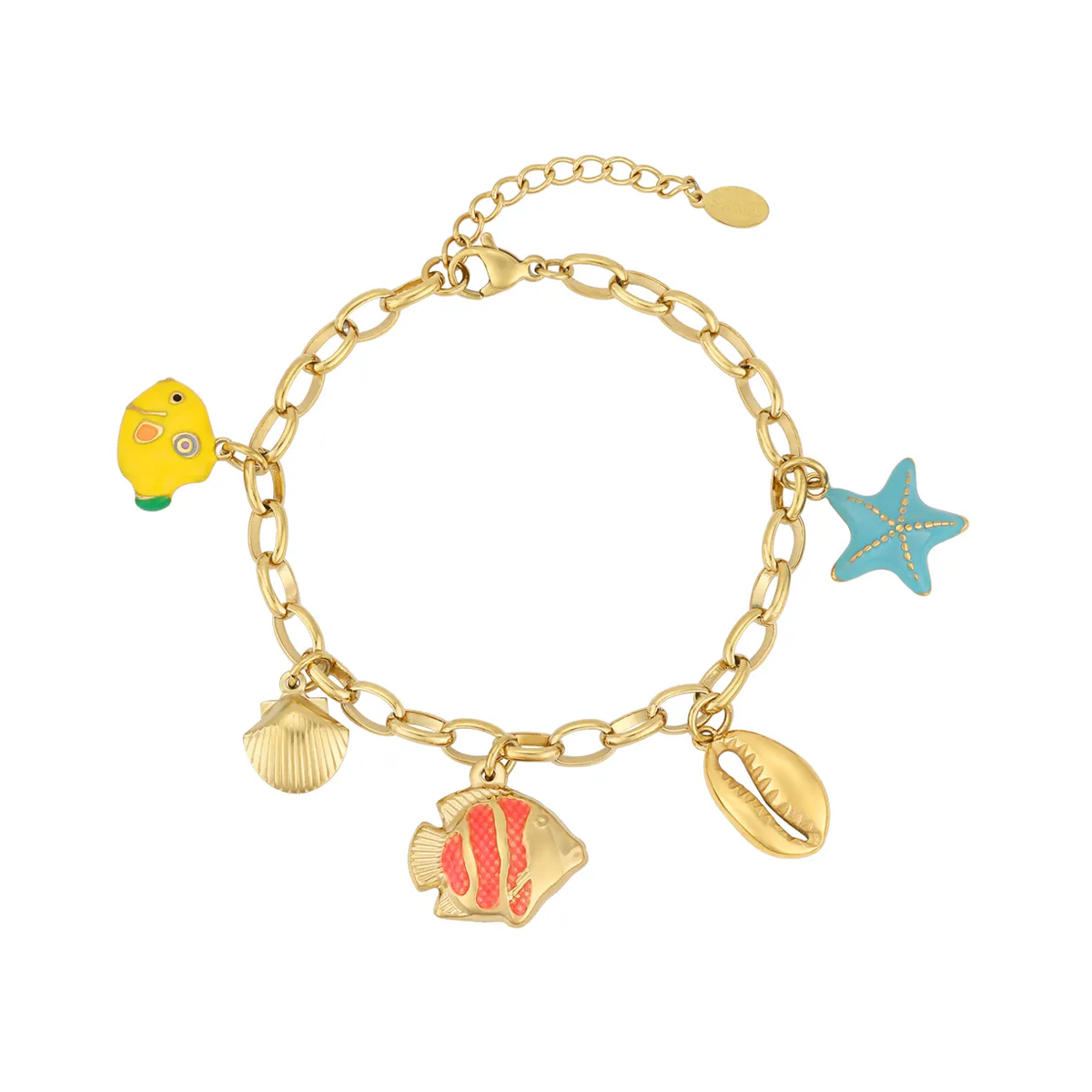 LIVAYA Armband Charmarmband mit Meeresanhängern, 16 cm – Bild 1