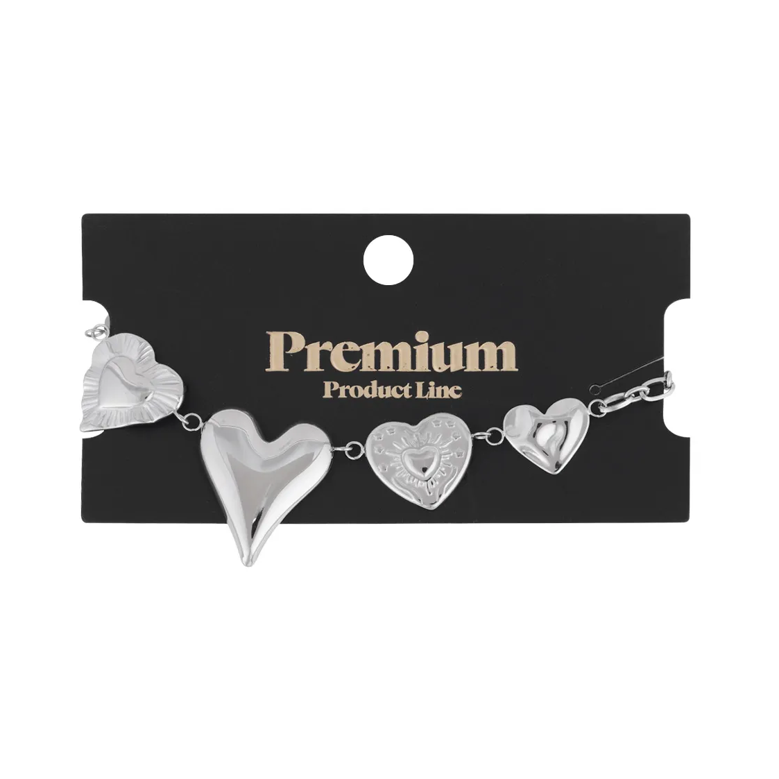 LIVAYA Armband Charmarmband mit Herzanhängern 16 cm – Bild 2
