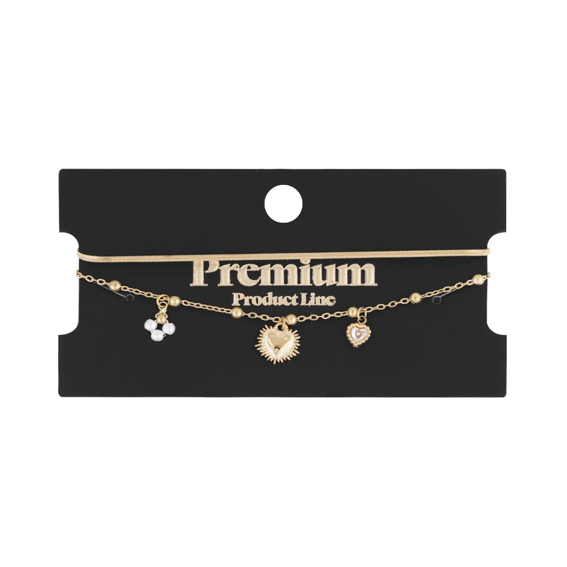 LIVAYA Armband Charmarmband mit Herzanhängern 16 cm – Bild 2