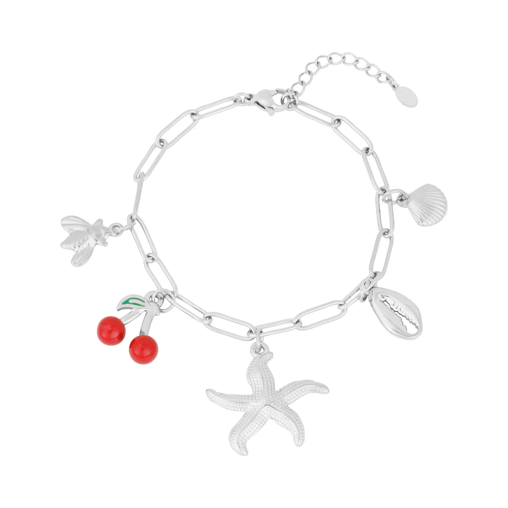 LIVAYA Armband Charmarmband mit maritimen Anhängern 17,5 cm – Bild 1