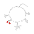LIVAYA Armband Charmarmband mit maritimen Anhängern 17,5 cm – Bild 1