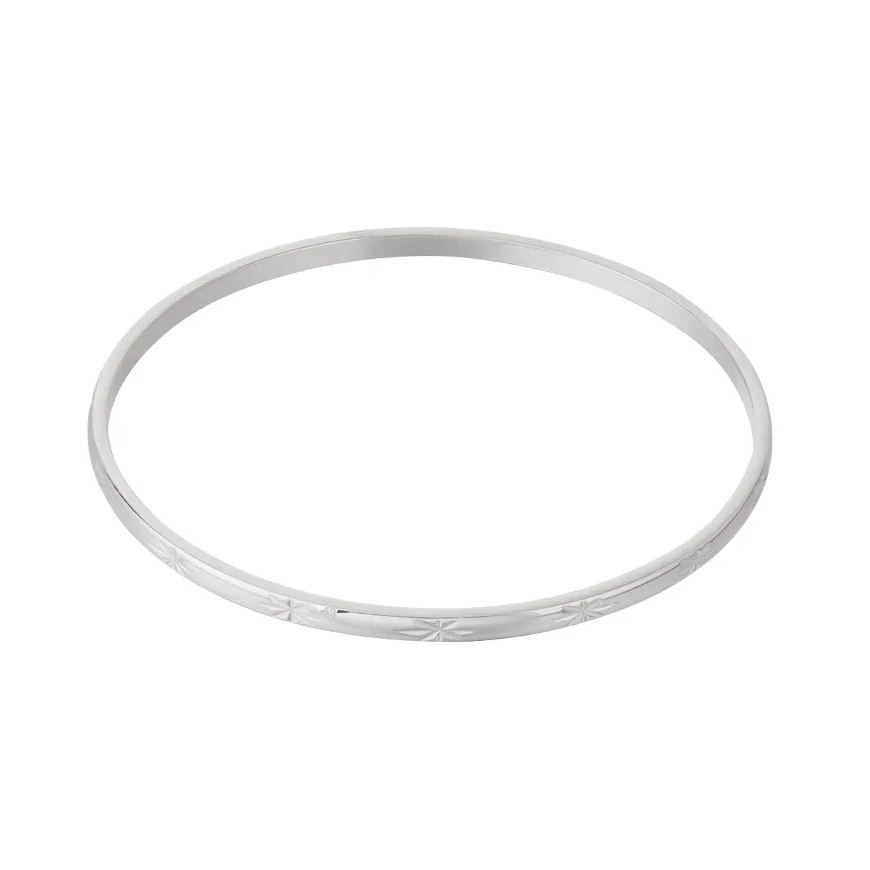 LIVAYA Armband Armreif schmaler Armreif aus Edelstahl mit Sternmotiven – Bild 1