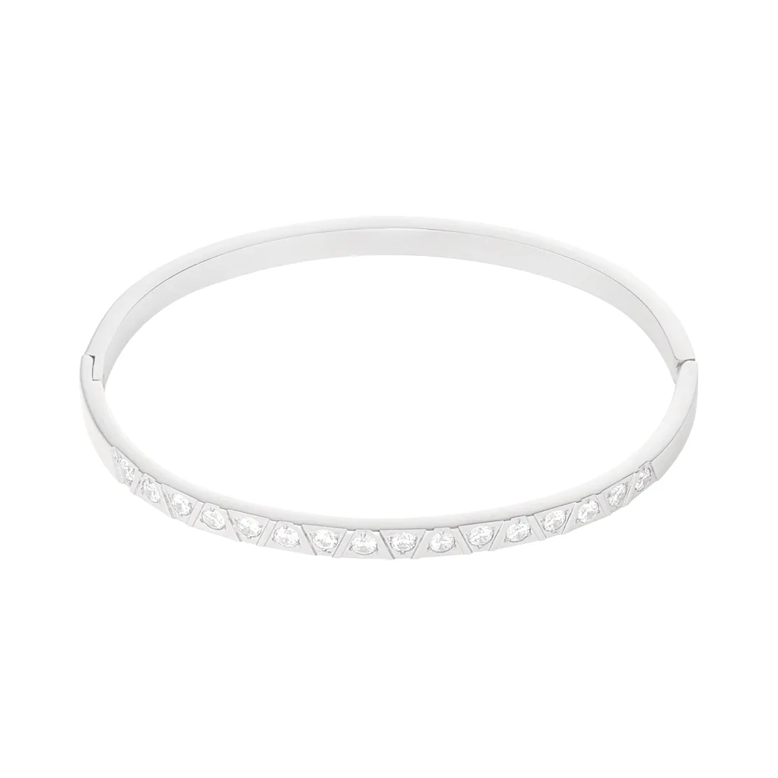 LIVAYA Armband Armreif mit geometrischem Zierband aus Edelstahl – Bild 1