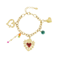 LIVAYA Armband Charmarmband Charm-Armband mit Herzanhänger 16 cm – Bild 1