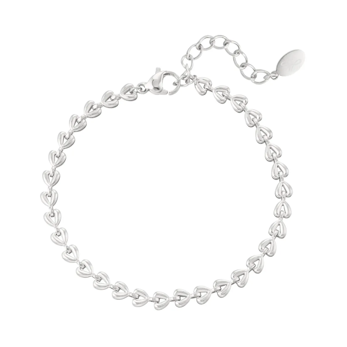 LIVAYA Armband Gliederarmband mit Herzgliedern 16 cm + 3 cm – Bild 1