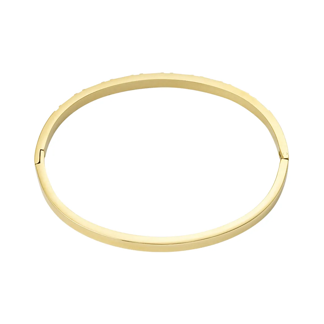 LIVAYA Armband Armreif mit geometrischem Zierband aus Edelstahl – Bild 3