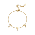 LIVAYA Armband Gliederarmband goldfarben mit Herzdetails, 16 cm + 5 cm – Bild 1