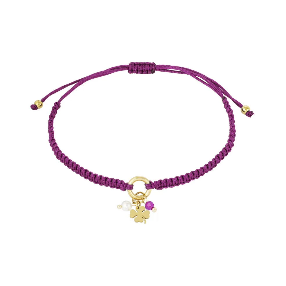 LIVAYA Armband Freundschaftsarmband mit Kleeblattanhänger, 16,5 cm – Bild 11