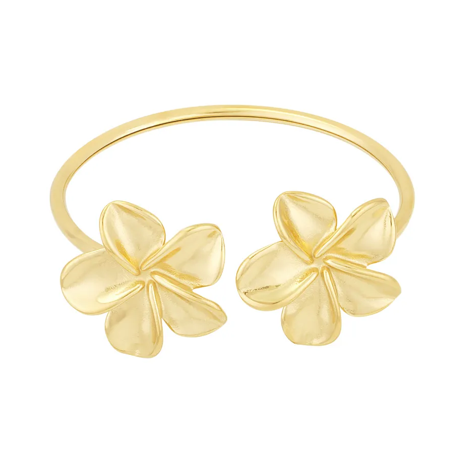 LIVAYA Armband Armspange mit zwei Blumen – Bild 2