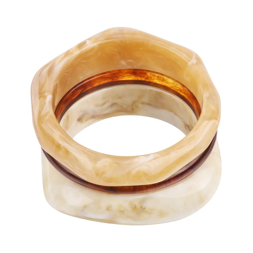 LIVAYA Armband Armreif aus Kunstharz mit marmorierter Optik – Bild 1