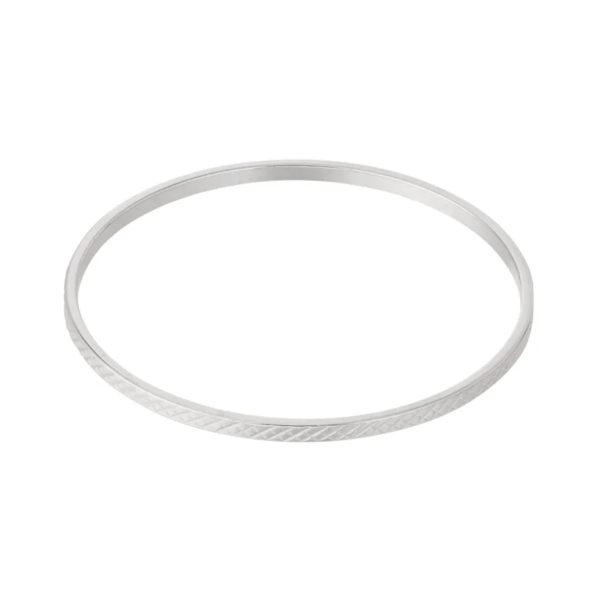 LIVAYA Armband Armreif mit feinem Karomuster – Bild 1