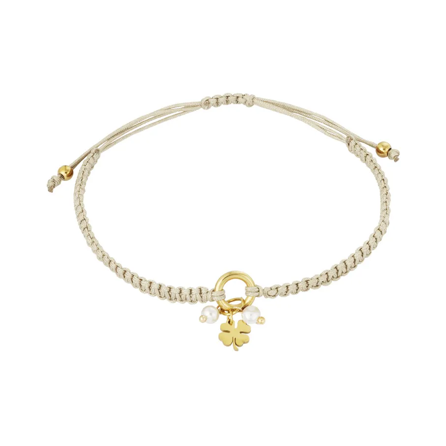LIVAYA Armband Freundschaftsarmband mit Kleeblattanhänger, 16,5 cm – Bild 9