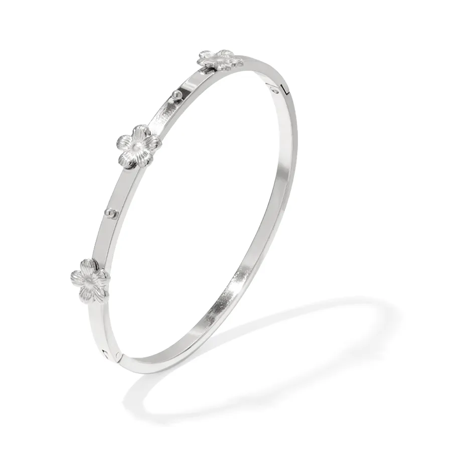 LIVAYA Armband Armreif mit Blüten – Bild 1