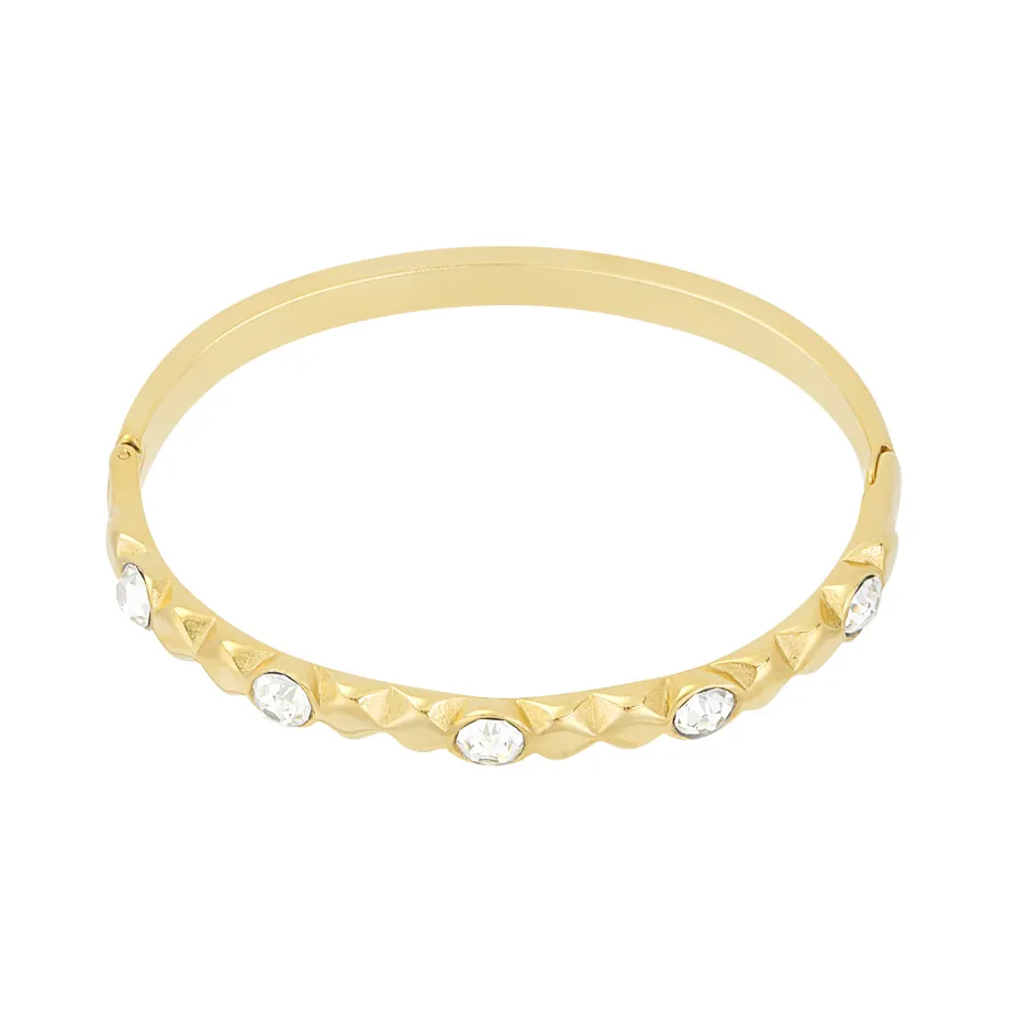 LIVAYA Armband Armreif mit markanter Reliefstruktur – Bild 2