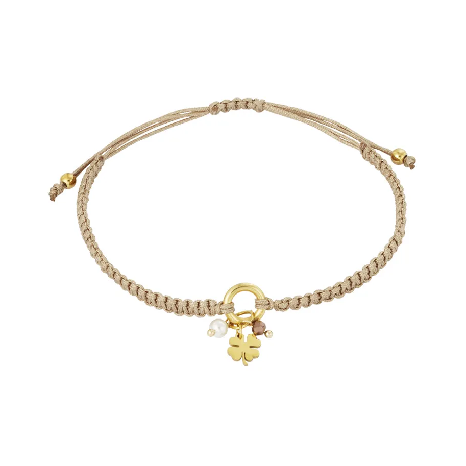 LIVAYA Armband Freundschaftsarmband mit Kleeblattanhänger, 16,5 cm – Bild 10