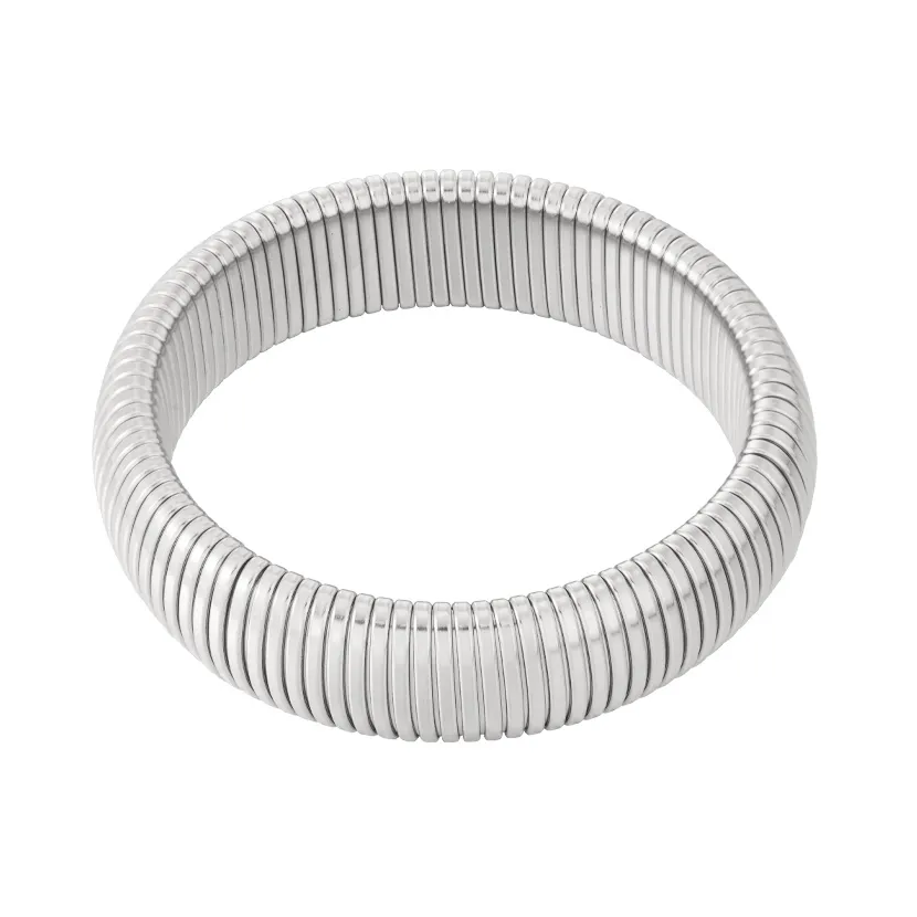 LIVAYA Armband Armreif mit gerillter Oberfläche – Bild 2