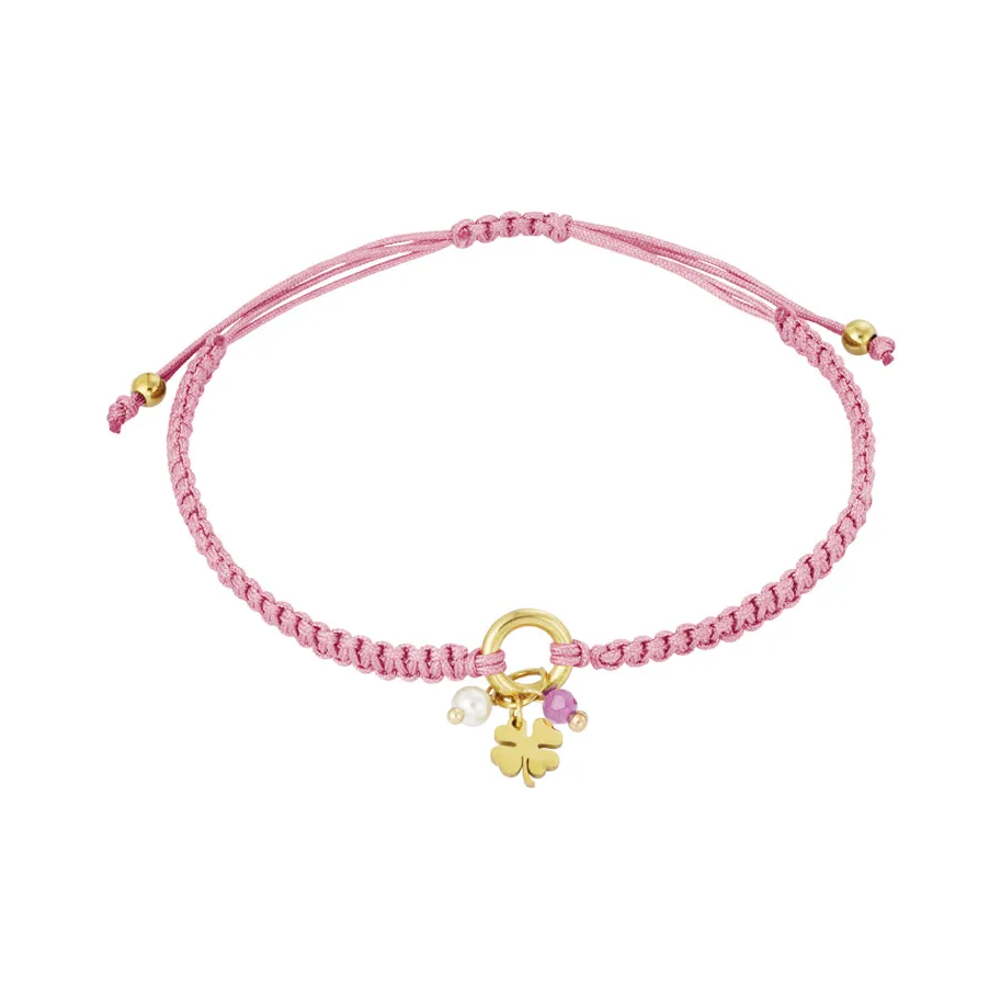 LIVAYA Armband Freundschaftsarmband mit Kleeblattanhänger, 16,5 cm – Bild 6
