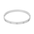LIVAYA Armband Armreif aus Edelstahl mit Kleeblattmotiven – Bild 1