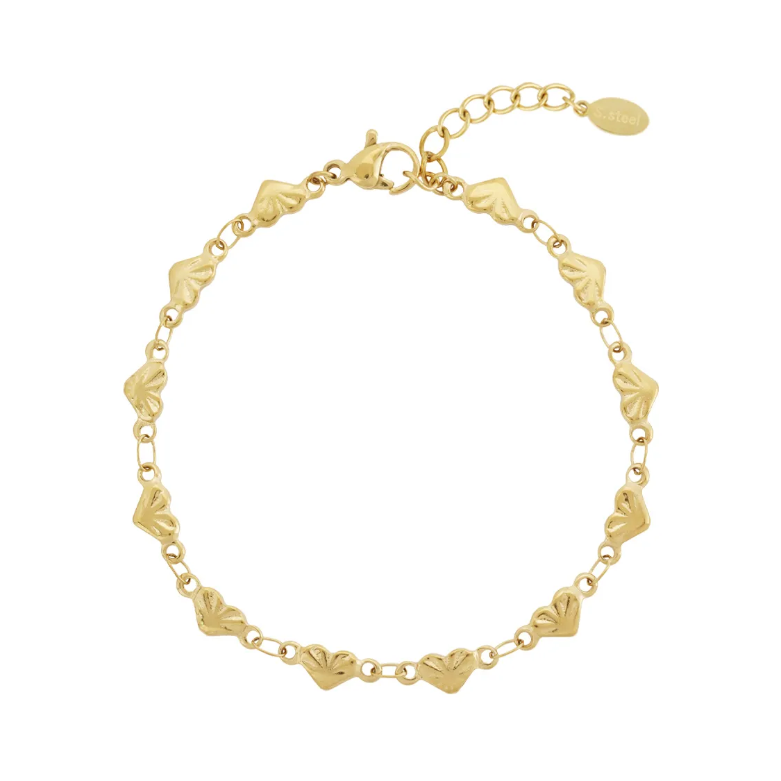 LIVAYA Armband Gliederarmband mit Herzgliedern, 16 cm + 3 cm – Bild 2