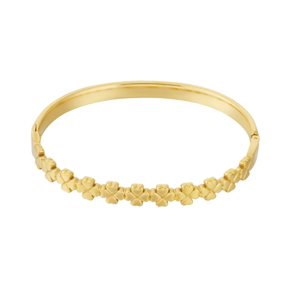 LIVAYA Armband Armreif mit Kleeblattmotiv – Bild 2