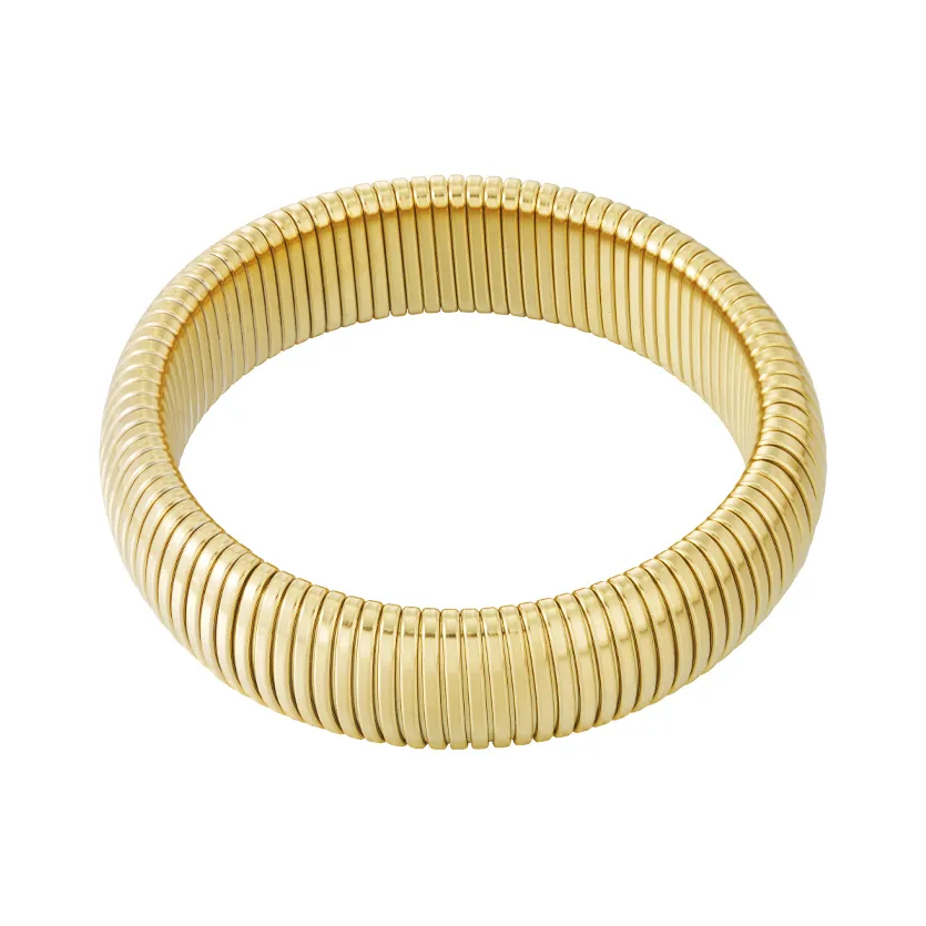 LIVAYA Armband Armreif mit gerillter Oberfläche – Bild 6