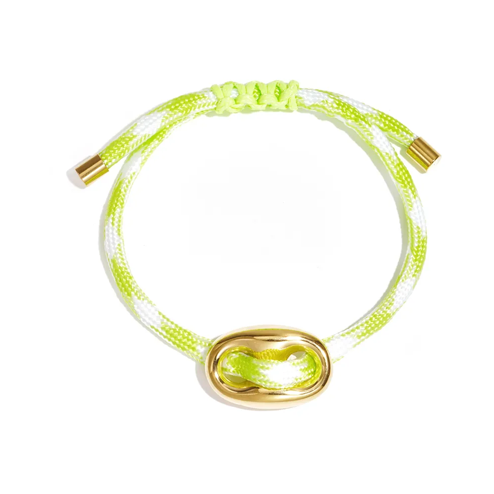 LIVAYA Armband Freundschaftsarmband mit geflochtenem Band und Knopfdetail – Bild 3
