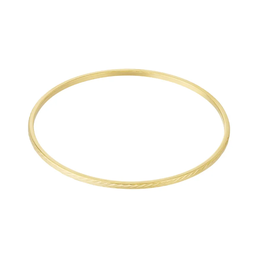LIVAYA Armband Armreif aus Edelstahl mit feiner Linienstruktur – Bild 2