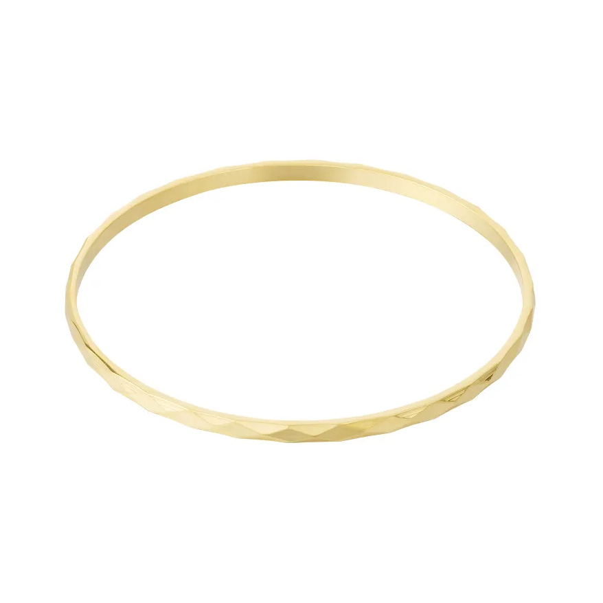 LIVAYA Armband Armreif aus Edelstahl mit geometrischer Struktur – Bild 2