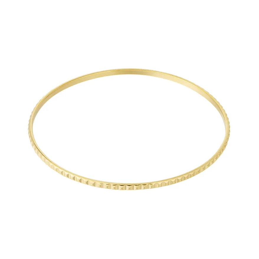 LIVAYA Armband Armreif Armschmuck: Armreif aus Edelstahl mit feiner Struktur – Bild 2