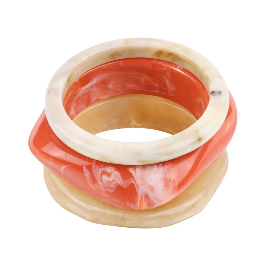 LIVAYA Armband Armreif aus Kunstharz mit marmorierter Optik – Bild 2
