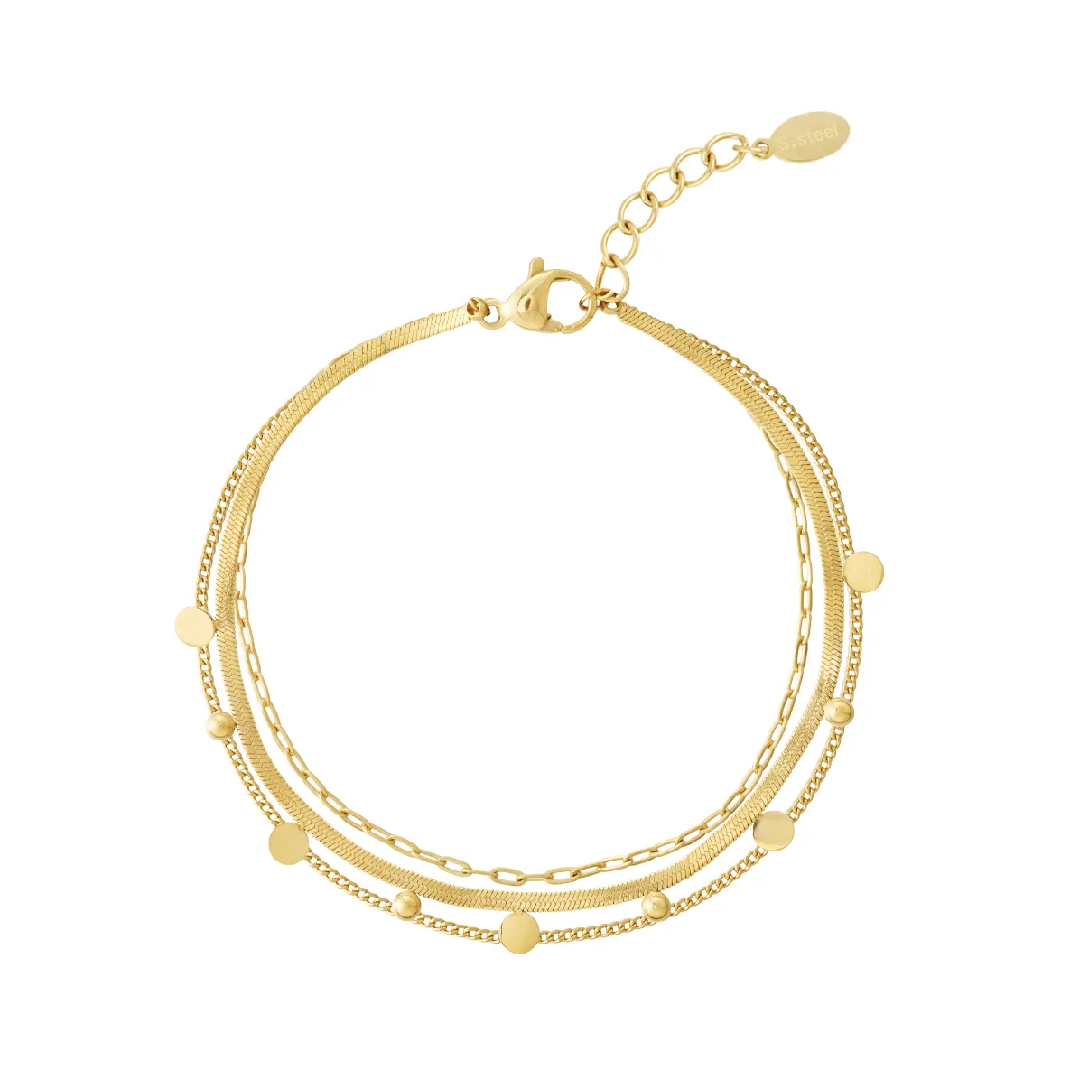 LIVAYA Armband Gliederarmband im mehrlagigen Design 16 cm + 3 cm – Bild 2