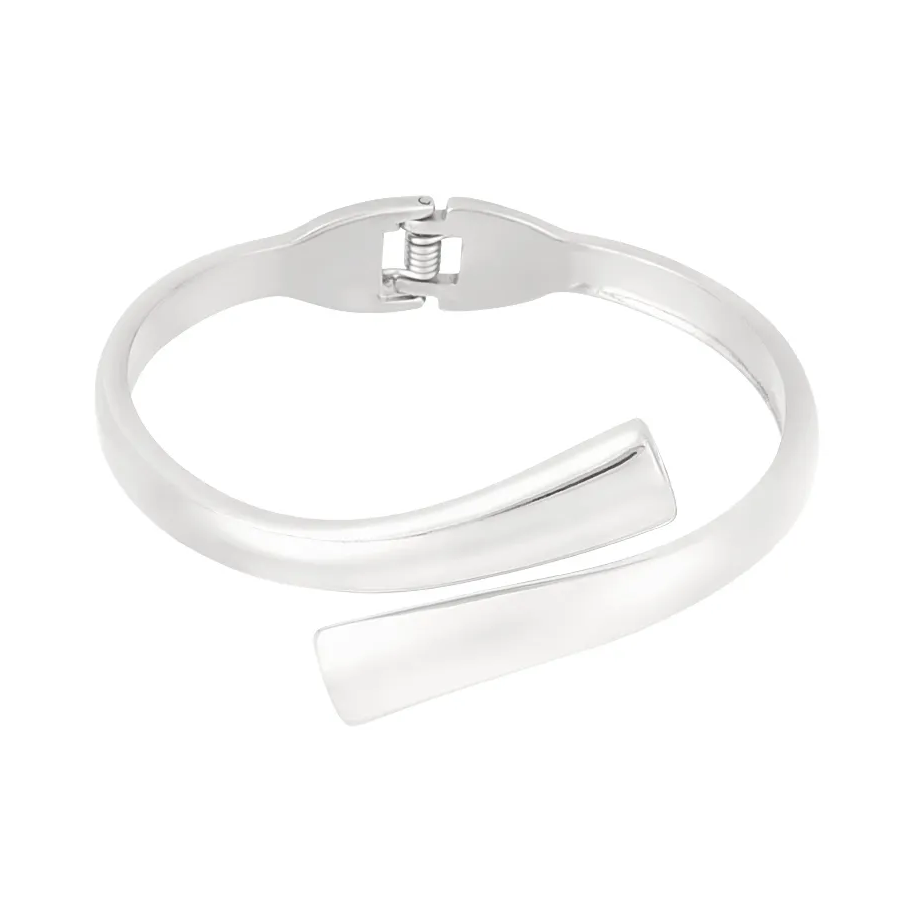 LIVAYA Armband Armspange aus Edelstahl mit offenem, geschwungenem Design – Bild 1