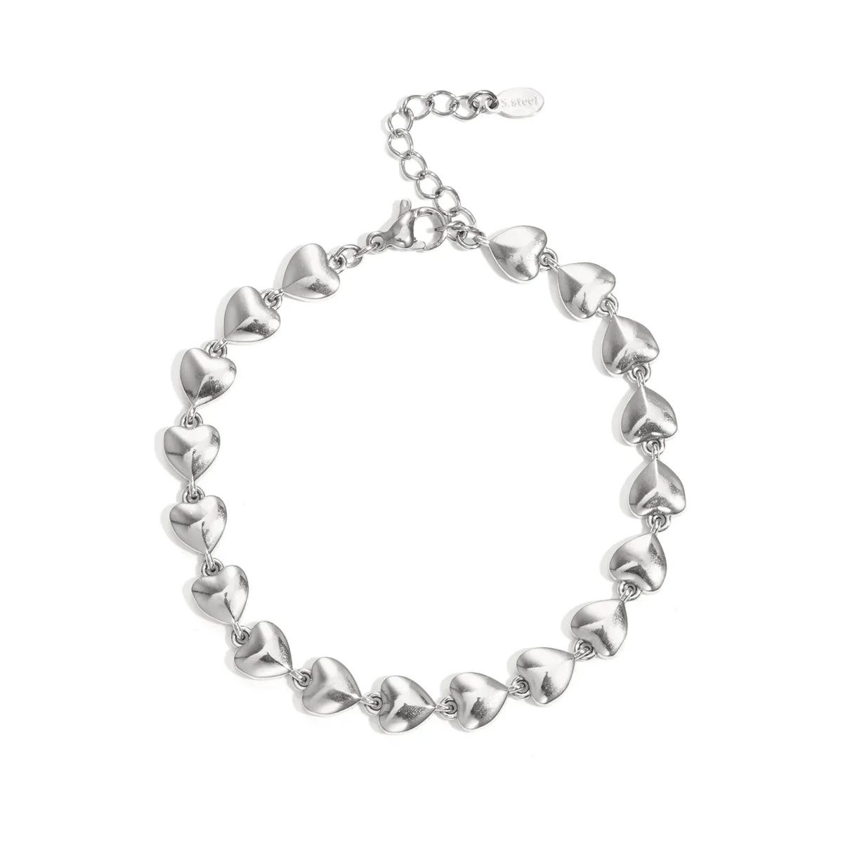 LIVAYA Armband Gliederarmband mit Herzgliedern 16 cm + 3 cm – Bild 1