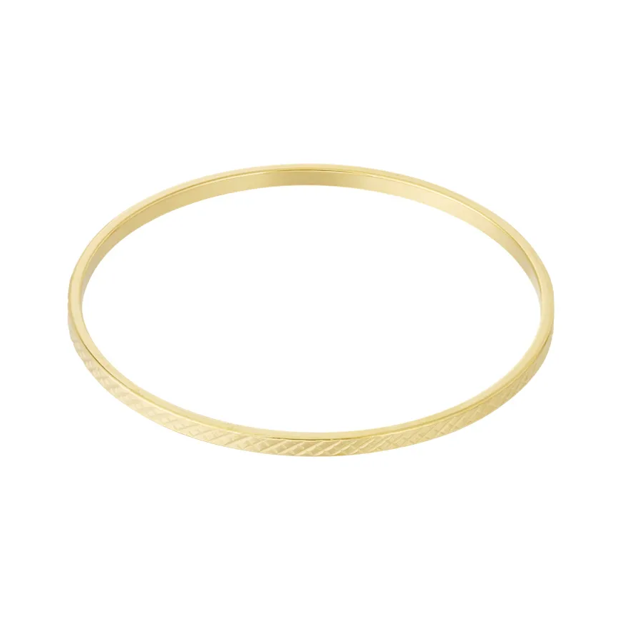 LIVAYA Armband Armreif mit feinem Karomuster – Bild 2