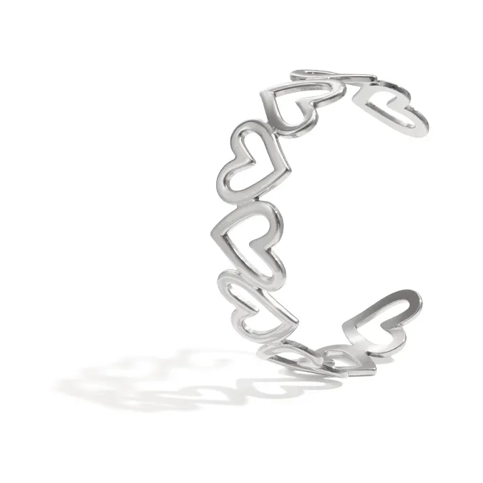 LIVAYA Armband Armspange aus Edelstahl mit Herzmotiv – Bild 1