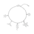 LIVAYA Armband Charmarmband aus Edelstahl mit maritimen Anhängern, 17,5 cm – Bild 1