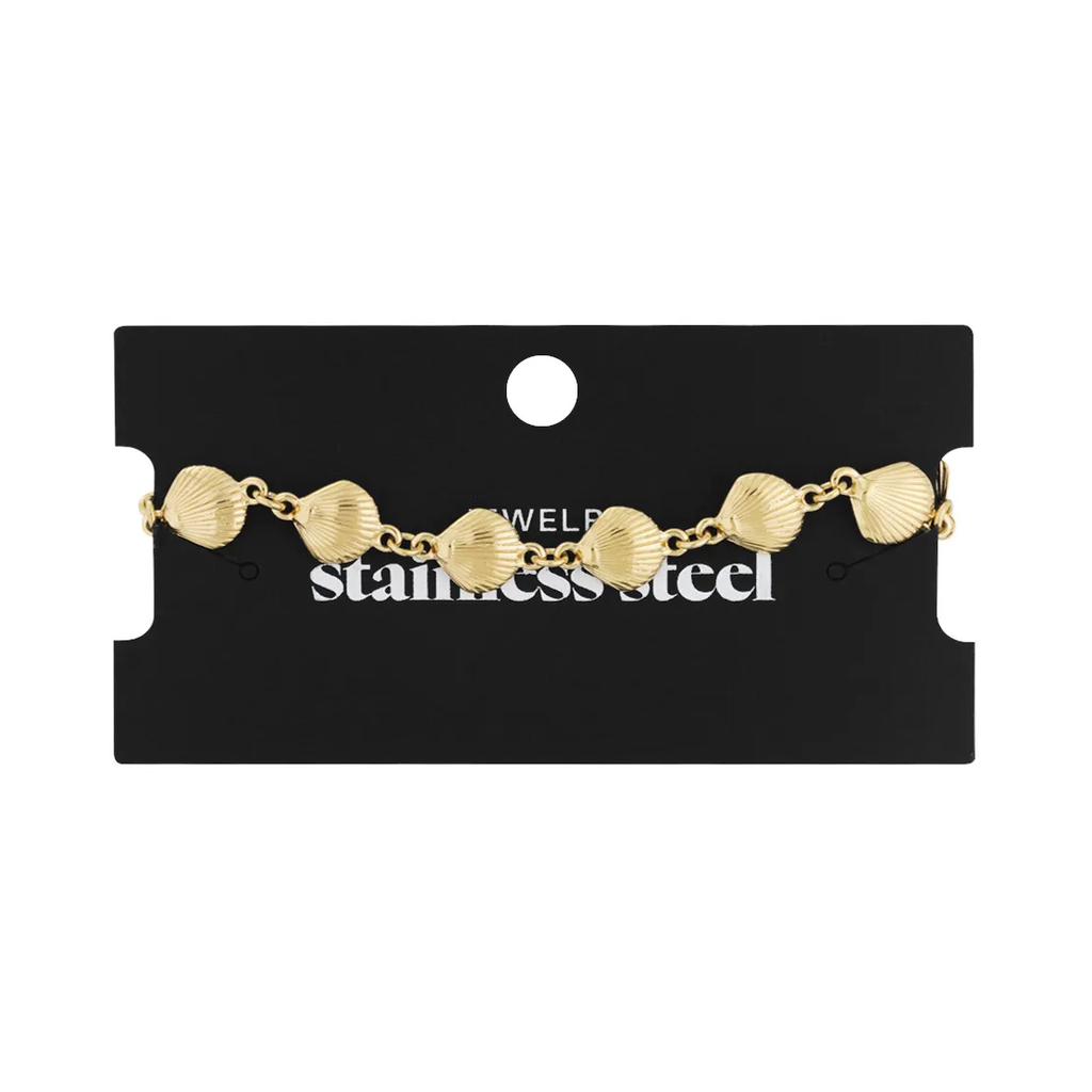 LIVAYA Armband Gliederarmband mit Muschelgliedern 16,5 cm – Bild 2