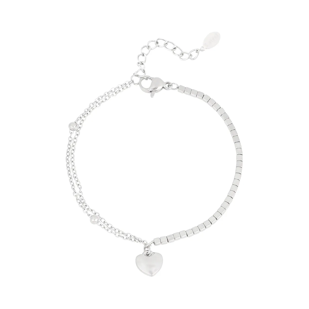 LIVAYA Armband Charmarmband Charmarmband mit Herzanhänger 16 cm – Bild 1
