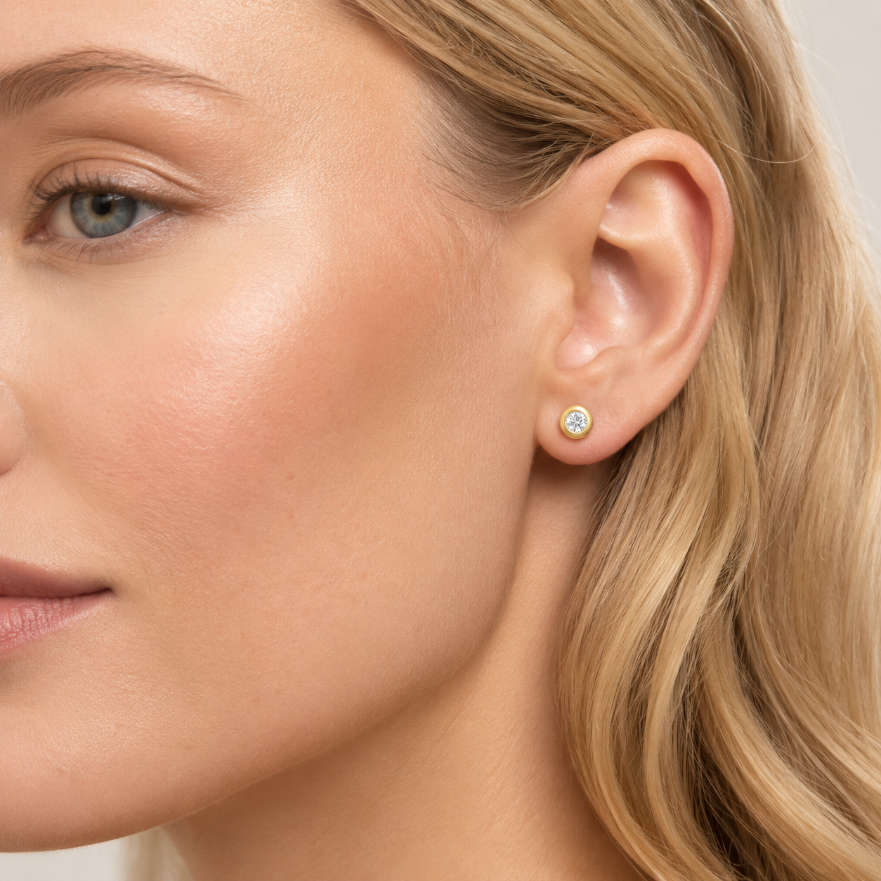 Ohrstecker Ohrringe aus 585 Gold mit 2 Lab Grown Diamanten 1 ct von ONE ELEMENT – Bild 2