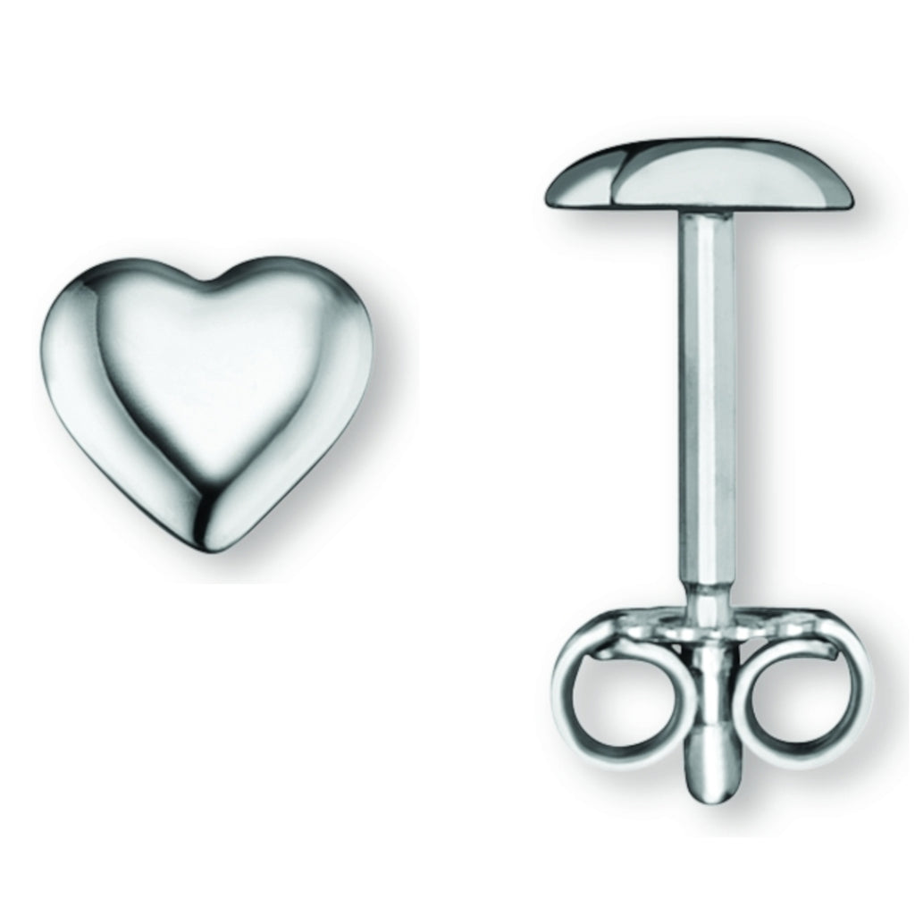 Herz Ohrringe Ohrstecker aus 925er Silber von ONE ELEMENT – Bild 1