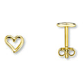 Herz-Ohrstecker aus 333er Gelbgold von ONE ELEMENT
