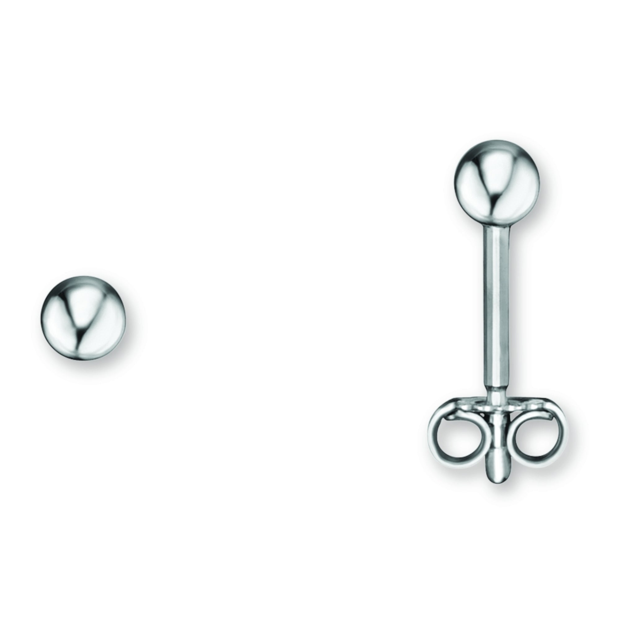 Kugel Ohrringe Ohrstecker aus 925er Silber von ONE ELEMENT – Bild 1