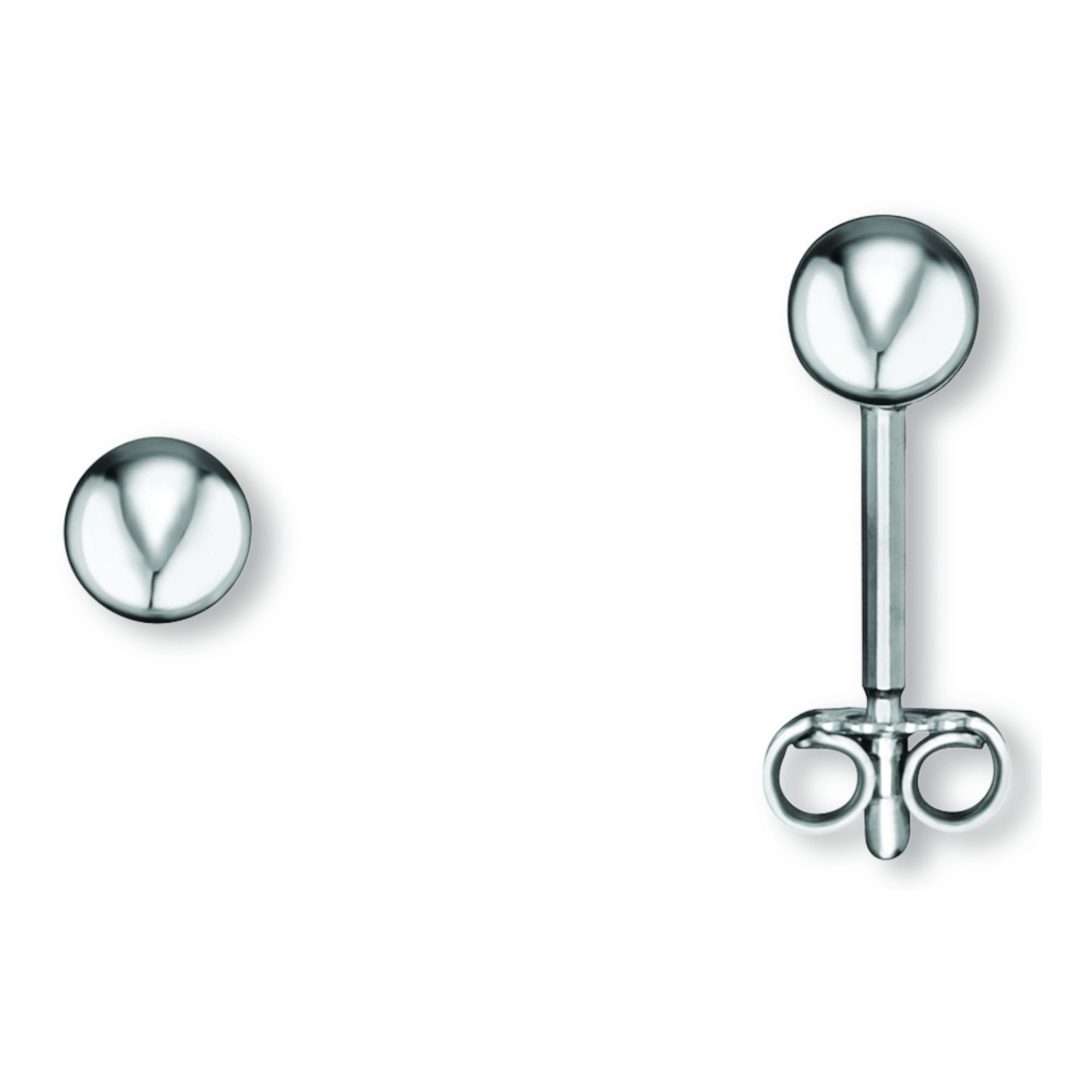 Kugel Ohrringe Ohrstecker aus 925er Silber von ONE ELEMENT – Bild 1