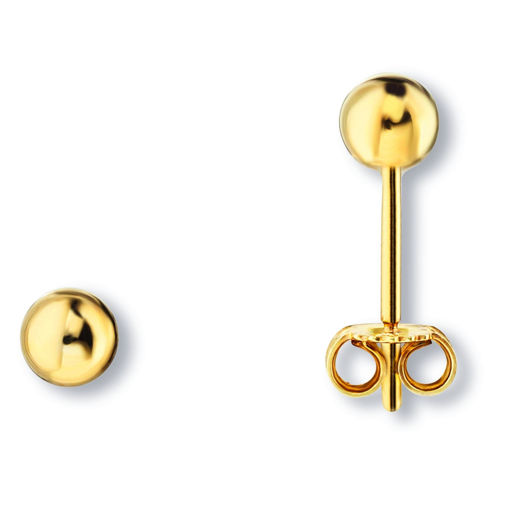 Kugel Ohrringe Ohrstecker aus 333er Gelbgold von ONE ELEMENT – Bild 2