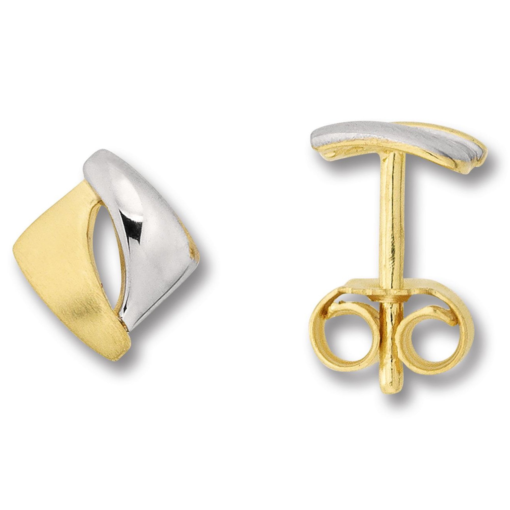 Knoten Ohrringe Ohrstecker aus 333er Gelbgold von ONE ELEMENT – Bild 1